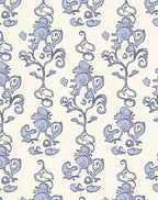 Ornate Floral Damask Pattern Rug
