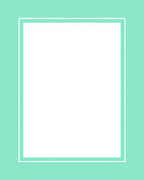 Minimalist Aqua White Border Rug