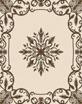 Ornate Floral Scrollwork Pattern Rug