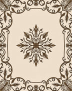 Ornate Floral Scrollwork Pattern Rug