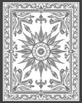 Intricate Floral Sunburst Mandala Design Rug