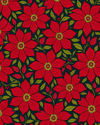 Bold Red Floral Art Nouveau Rug
