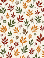 Autumn Leaves And Berries Pattern Rug
