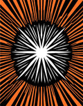 Bold Radiating Starburst Pattern Rug