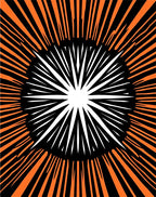 Bold Radiating Starburst Pattern Rug