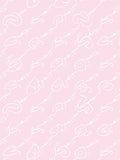 Pastel Pink Calligraphic Swirls Rug