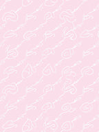 Pastel Pink Calligraphic Swirls Rug