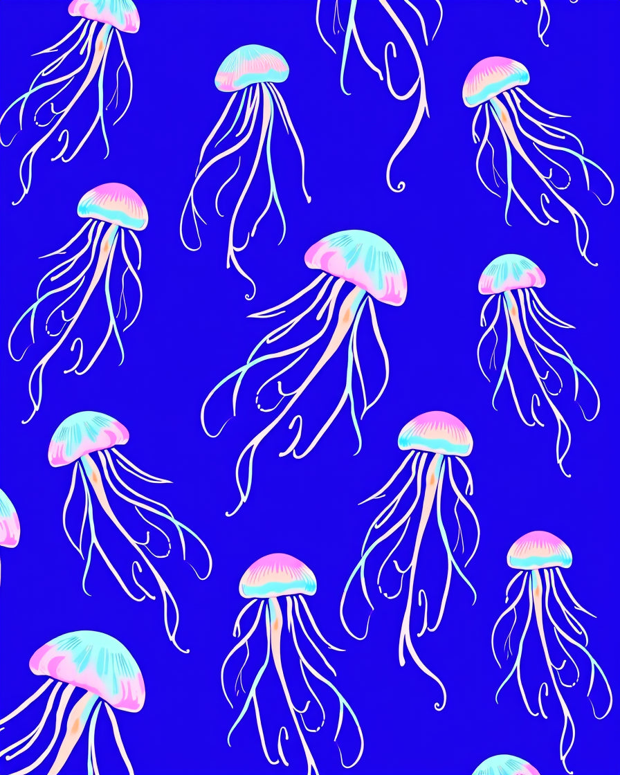 Oceanic Jellyfish Pattern Rug