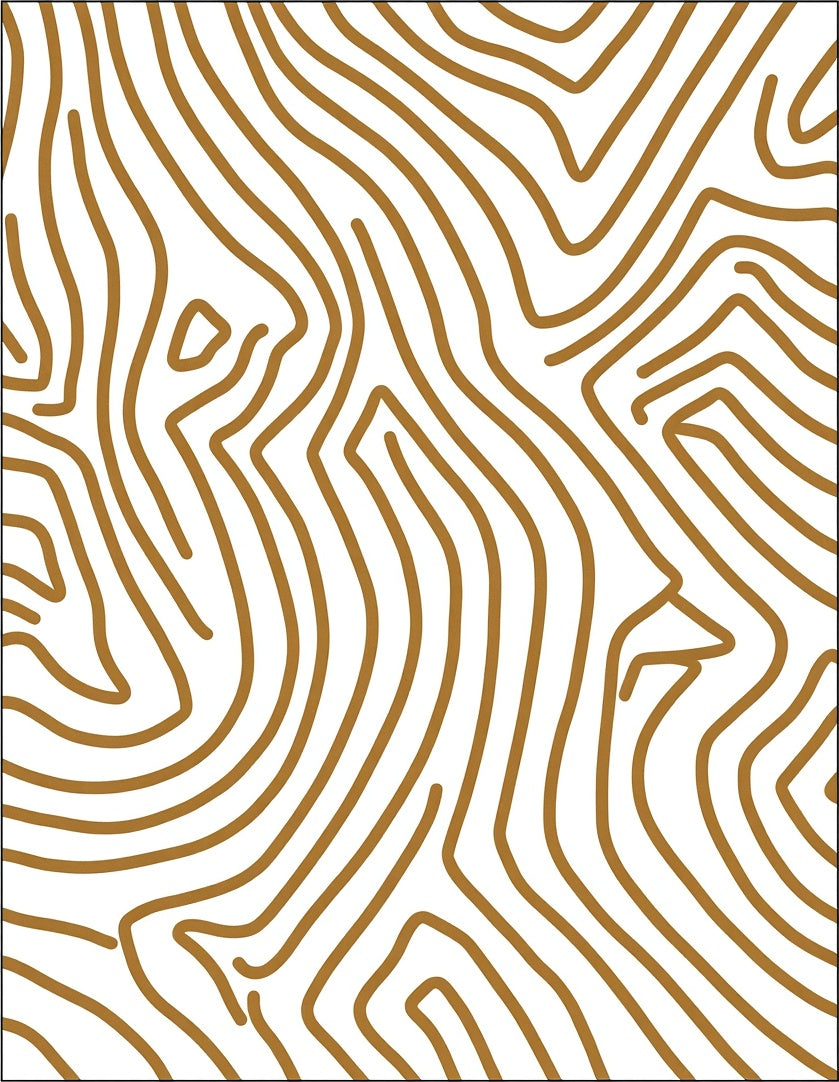 Abstract Wavy Stripe Pattern Rug