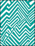 Teal White Geometric Maze Rug