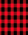 Classic Red Black Gingham Pattern Rug