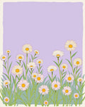 Daisies Meadow Pastel Floral Art Rug
