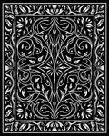 Intricate Floral Vine Art Nouveau Design Rug