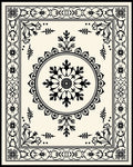 Ornate Floral Crest Mandala Design Rug