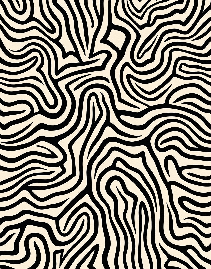 Bold Abstract Wavy Stripe Rug