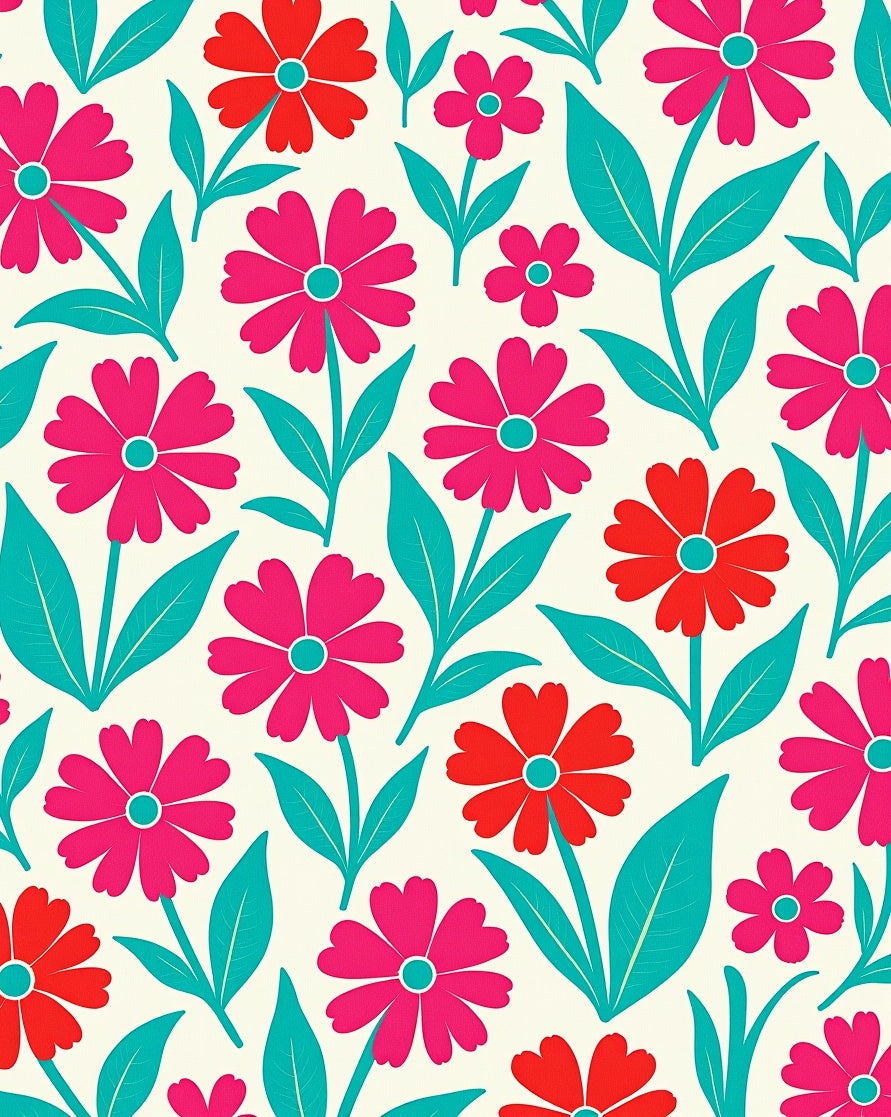 Vibrant Floral Pattern Rug