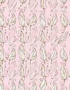 Delicate Feather Line Art Pattern Rug