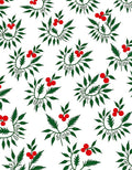 Red Berry Fern Cluster Rug