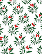 Red Berry Fern Cluster Rug