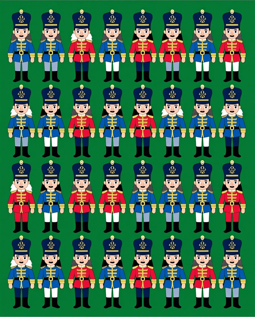 Nutcracker Soldiers Pattern Rug