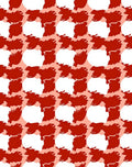 Abstract Red White Brushstroke Pattern Rug