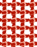 Abstract Red White Brushstroke Pattern Rug
