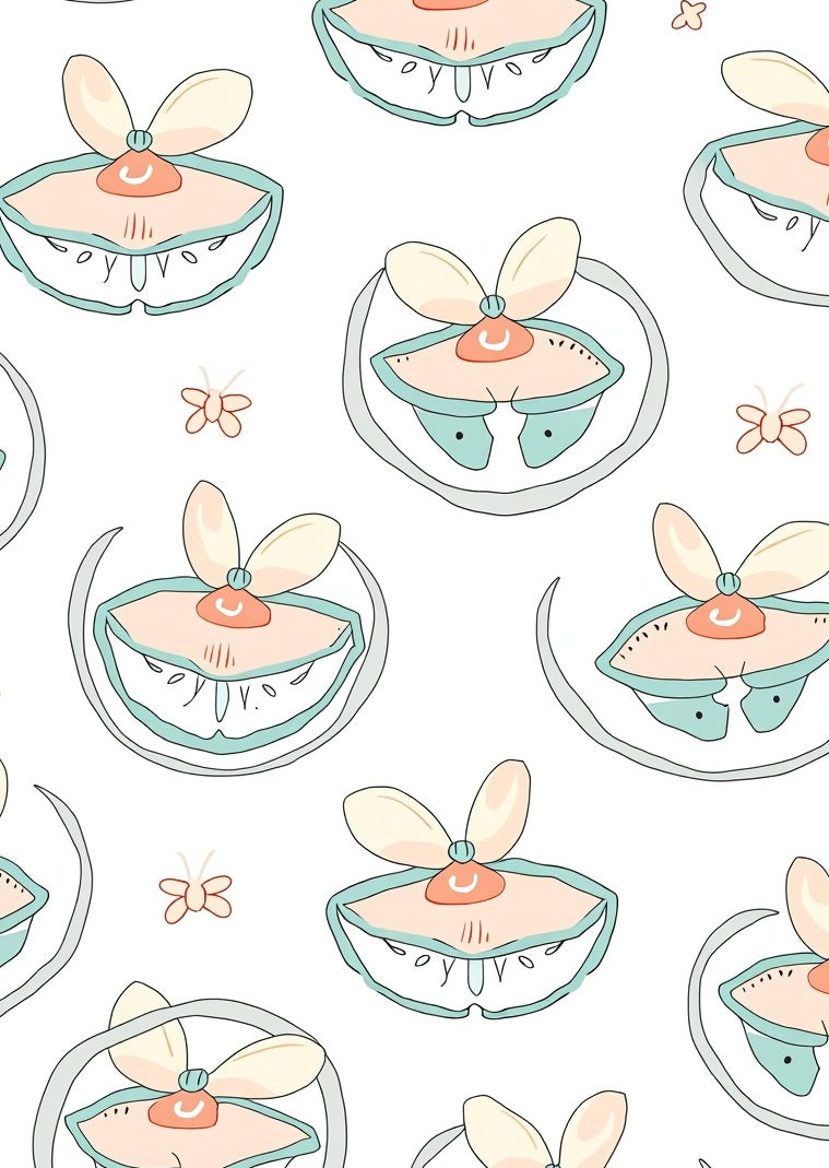Whimsical Butterfly Bloom Pattern Rug