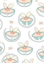 Whimsical Butterfly Bloom Pattern Rug