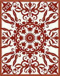 Red Floral Medallion Intricate Design Rug