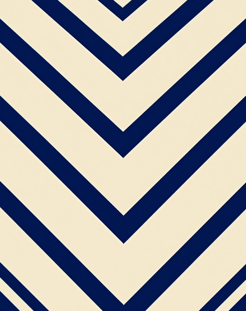 Navy Blue Chevron Pattern Rug