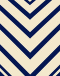 Navy Blue Chevron Pattern Rug