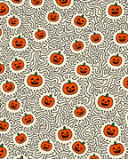 Spooky Jack-o'-lantern Swirl Pattern Rug