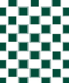 Deep Green White Checkerboard Pattern Rug