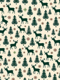 Forest Deer Tree Pattern Design Rug