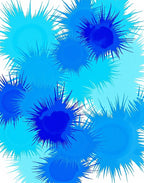 Dynamic Blue Spiky Sunburst Rug