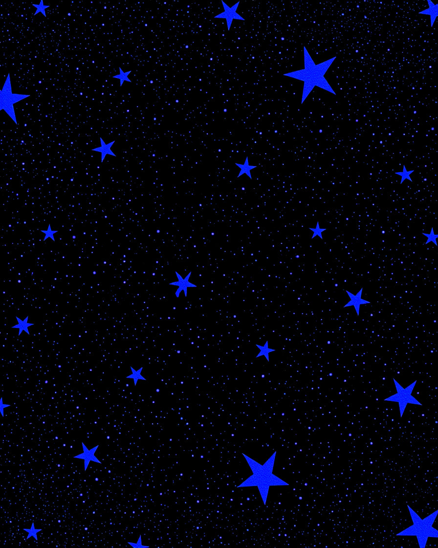Vibrant Blue Starry Night Sky Rug