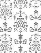 Elegant Scrollwork Damask Pattern Rug