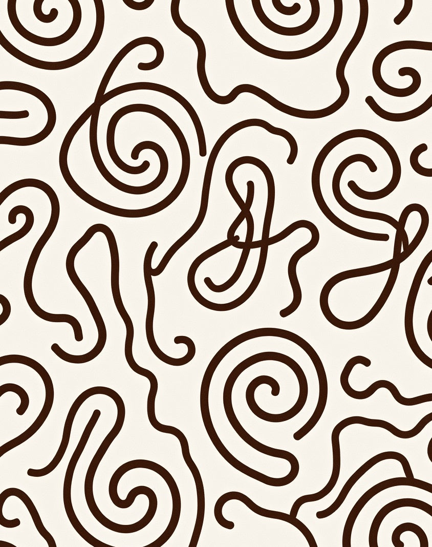 Organic Swirl Pattern Delightful Design Rug