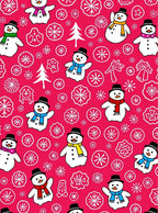 Cute Snowman Snowflake Pattern Rug