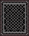 Black Diamond Geometric Lace Pattern Rug