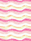 Pink Yellow Wave Pattern Design Rug