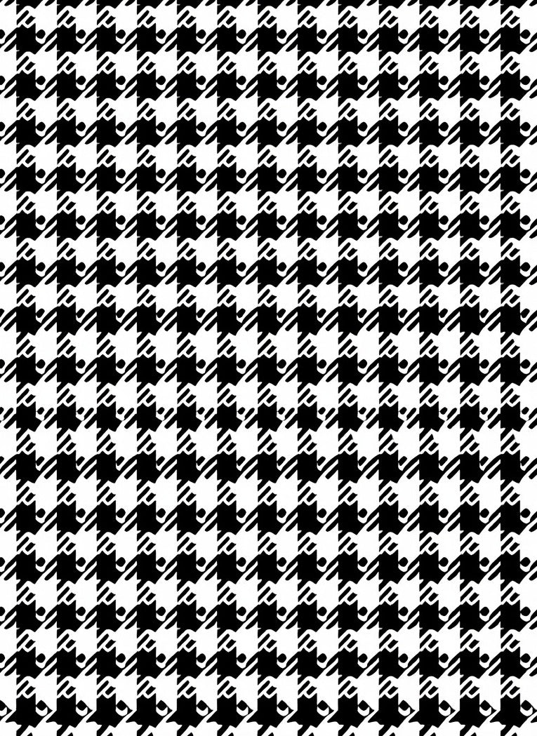 Classic Houndstooth Geometric Pattern Rug
