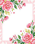 Pink Floral Garden Art Rug