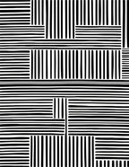 Bold Black White Geometric Stripe Rug