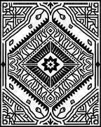 Bold Geometric Star Motif Rug