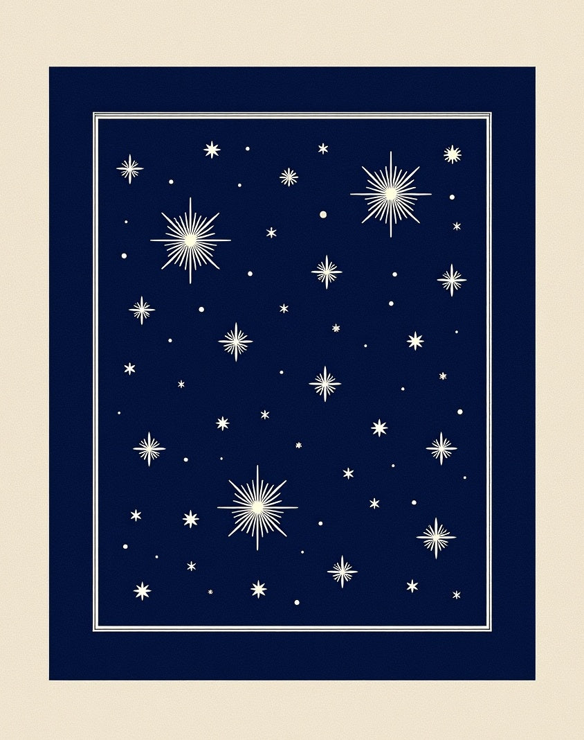 Navy Starfield Pattern Rug