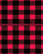 Bold Red Black Buffalo Check Pattern Rug