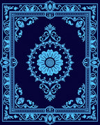Intricate Floral Medallion Frame Design Rug