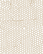 Organic Hexagonal Pattern Brown Lines Rug