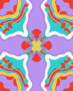 Vibrant Swirls Abstract Pattern Rug